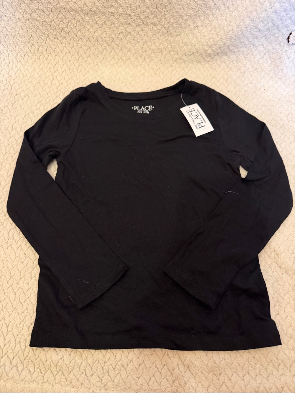 The Children's Place Black Long-Sleeve Crewneck Top